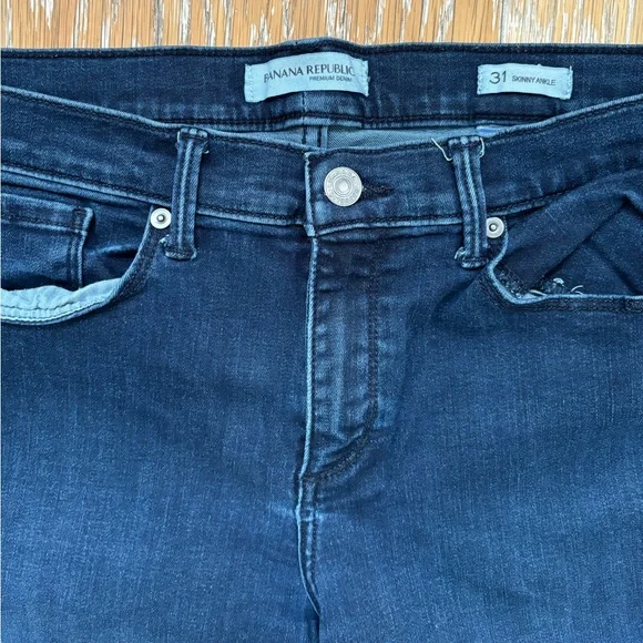 Banana Republic Blue Skinny Ankle Jeans - Picture 3 of 5